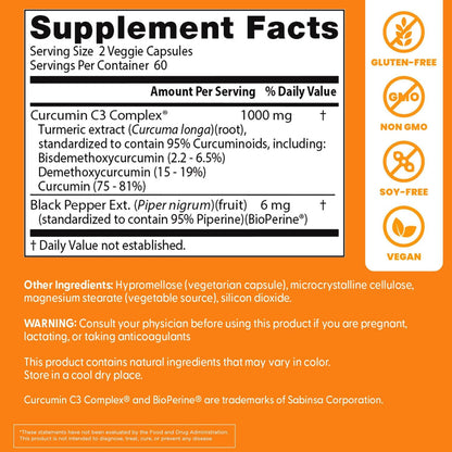 Doctor’s Best Turmeric Curcumin (120 Count)