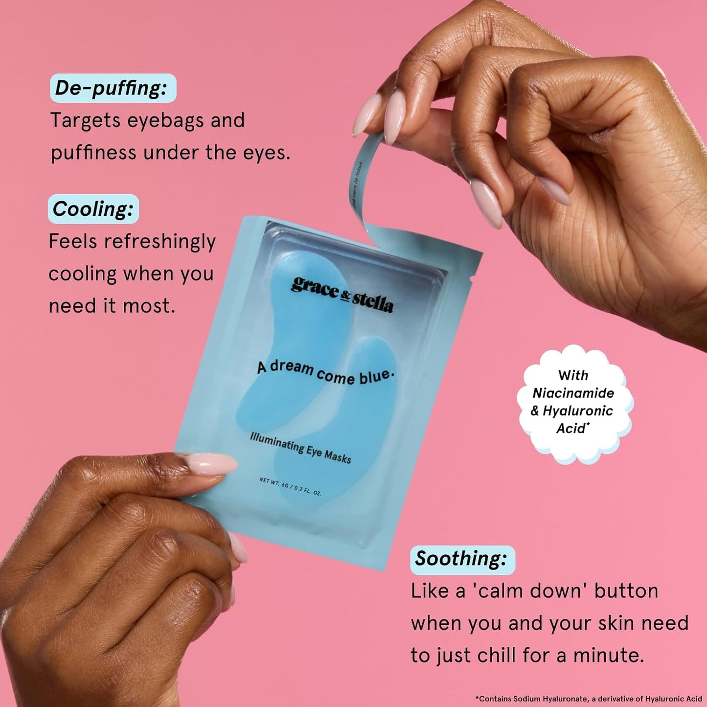 grace & stella Blue Gel Under Eye Masks for Dark Circles & Puffy Eyes 24 Pairs