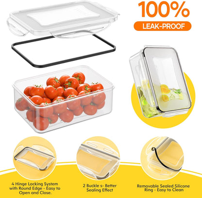 Food Storage Containers Airtight Plastic Meal Prep Set with Lids 52 Piece