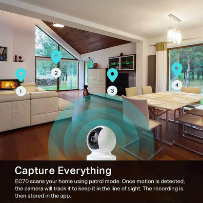Kasa Indoor Security Camera 1080p Pan Tilt Wired with Night Vision EC70