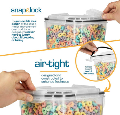 Storeganize Food Storage Containers Airtight Canisters with Lids 5.3L 4 Pack