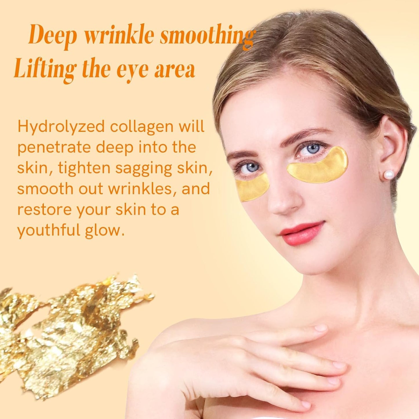PEAUAMIE Under Eye Patches with Collagen & Hyaluronic Acid 24 Pairs