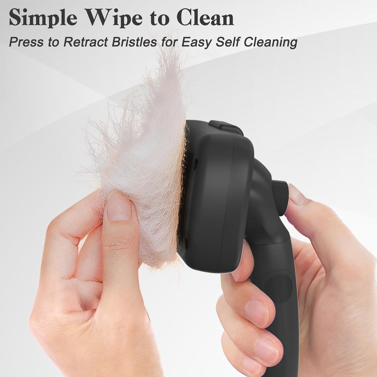 Swihauk Self-Cleaning Slicker Brush for Dogs & Cats Black
