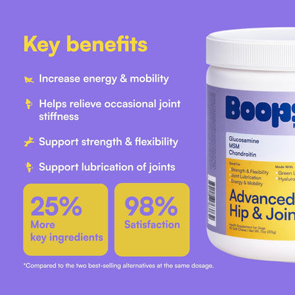 Dog Hip & Joint Supplement Soft Chews Glucosamine MSM Chondroitin 90 Count