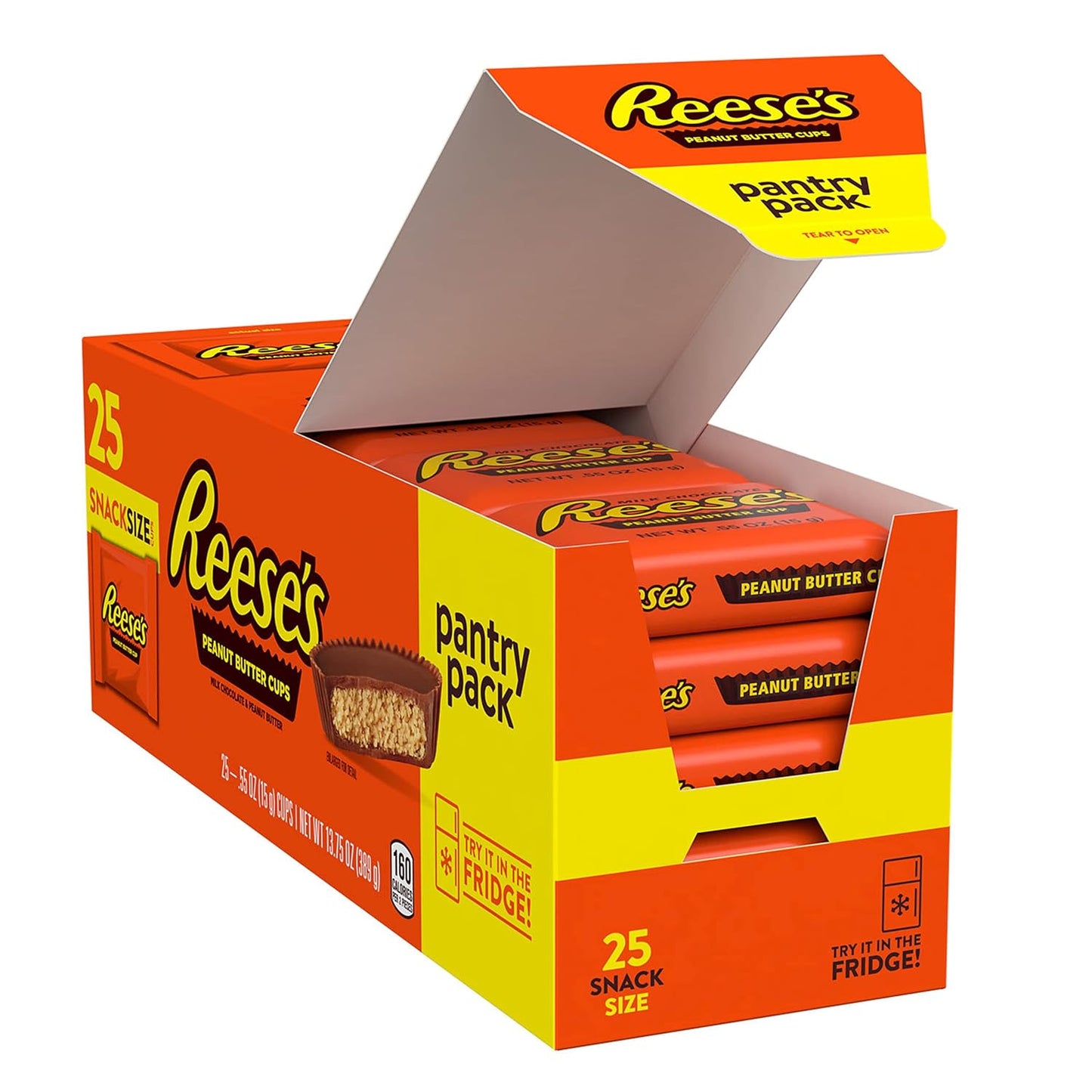 Reese’s Milk Chocolate Peanut Butter Cups Snack Size Candy 13.75 oz 25 Count