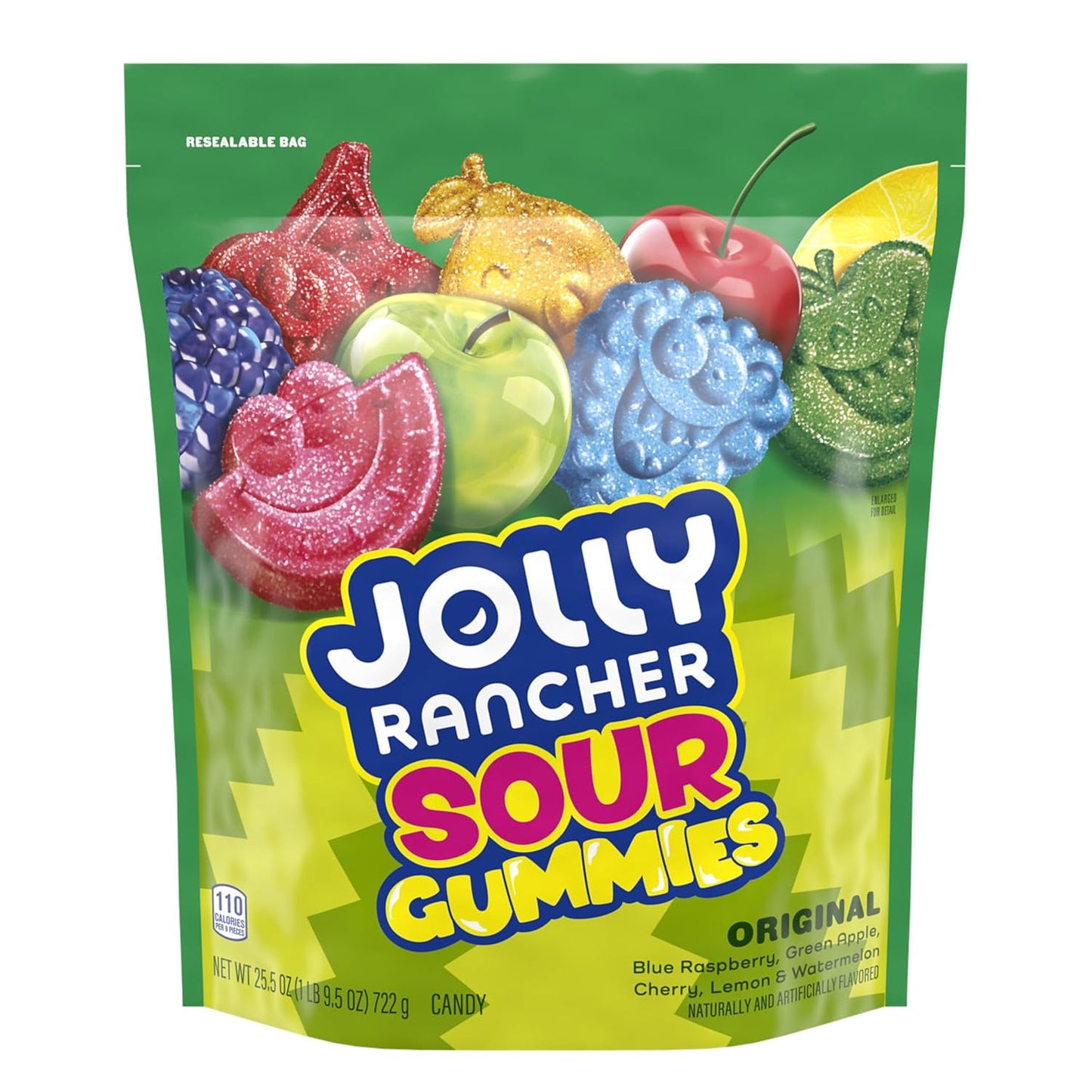 JOLLY RANCHER Sour Fruit Flavored Gummies Candy Resealable Bag 25.5 oz