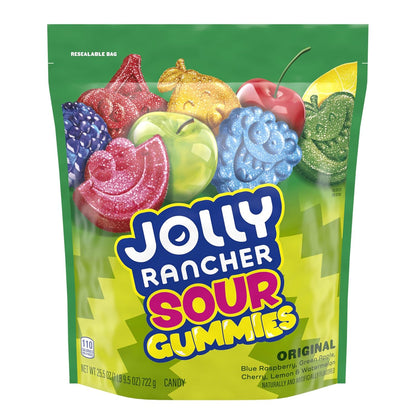 JOLLY RANCHER Sour Fruit Flavored Gummies Candy Resealable Bag 25.5 oz