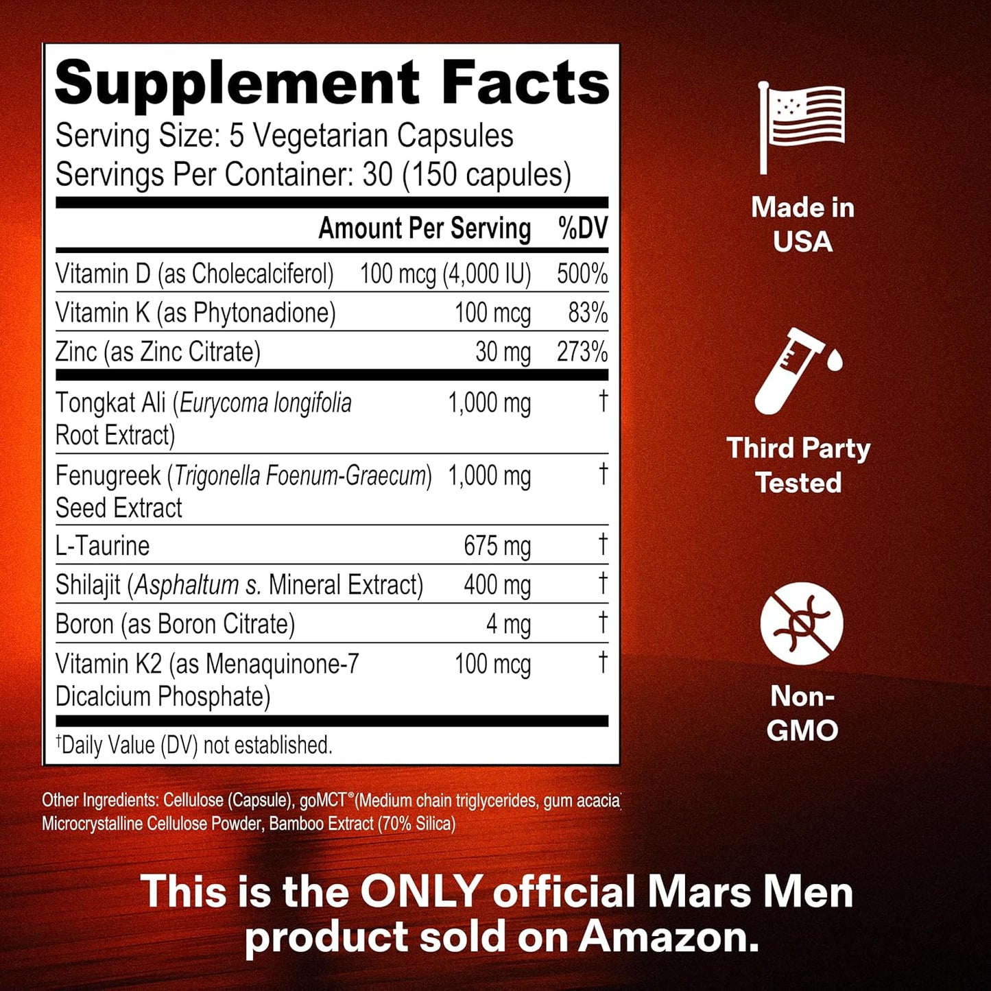 MARS MEN Booster for Men-  30 Servings