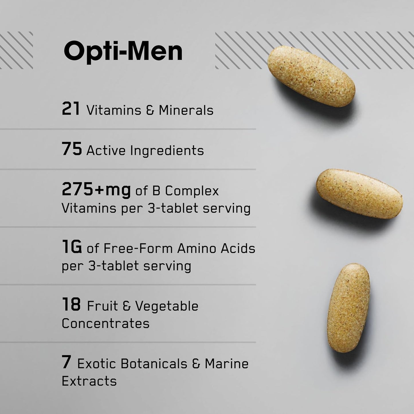 Optimum Nutrition Opti-Men Multivitamin Vitamin C D Zinc 150 Count