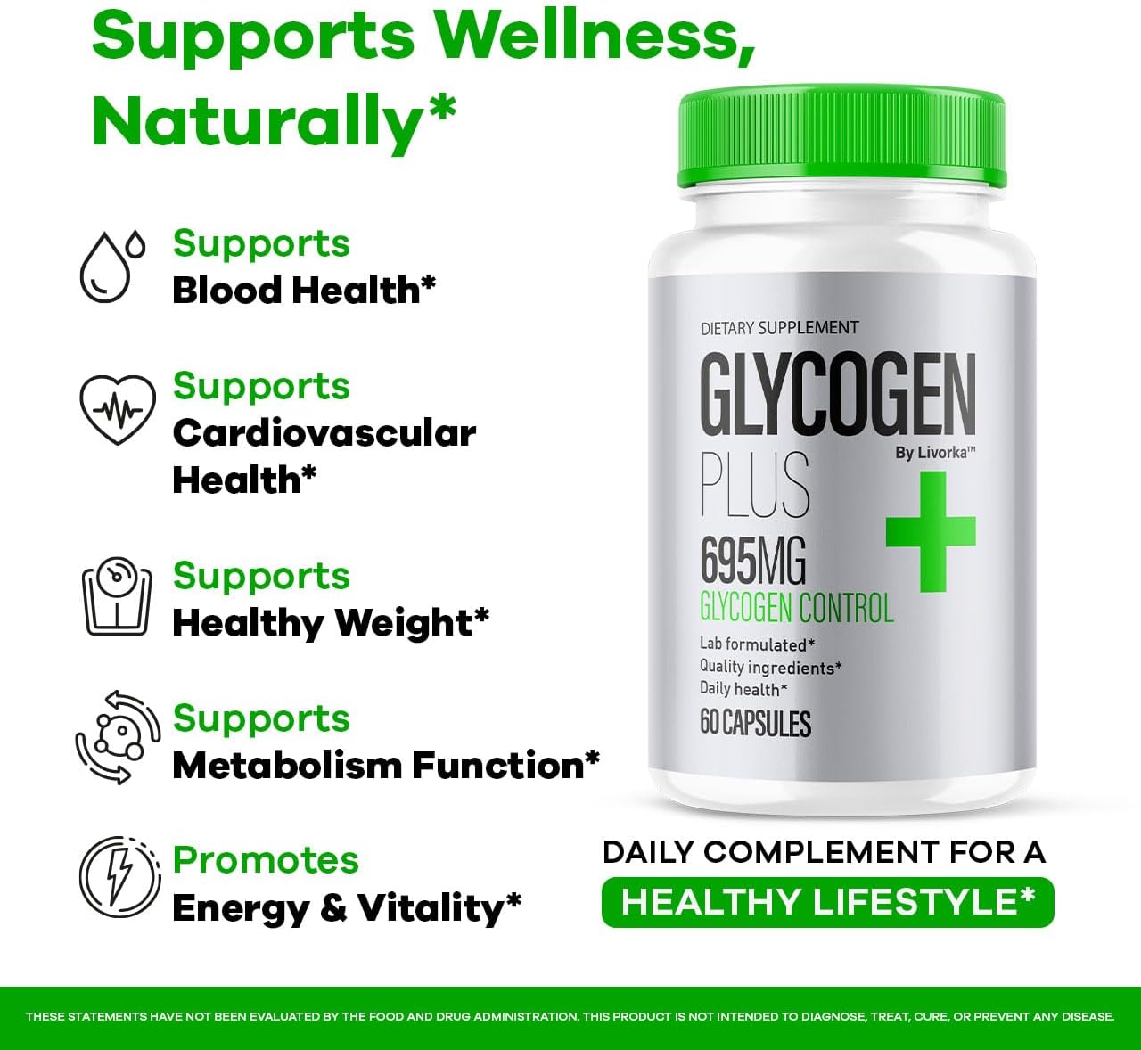 Glycogen Plus Capsules – Daily Dietary Supplement  120 Capsules (2 months supply) (Copy)