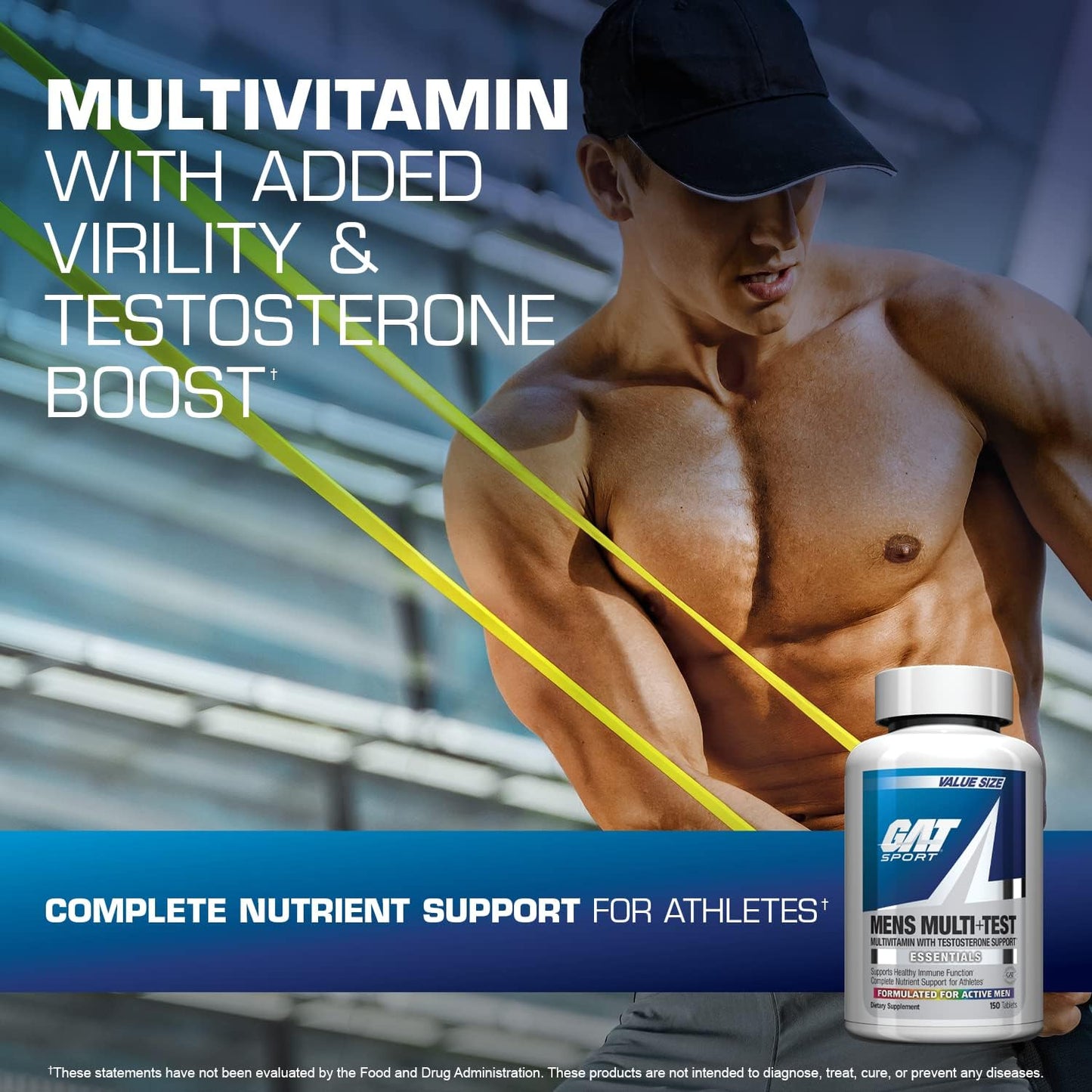 GAT Sport Men’s Multi Plus Test Multivitamin Tablets 150 Count