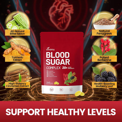 VivoNu Blood Sugar Complex Capsules Cinnamon Turmeric Black Pepper Vegan