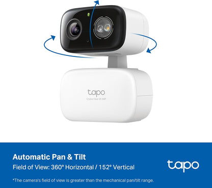 TP-Link Tapo 2K Pan Tilt Wired Security Camera Indoor Outdoor 2 Pack C216