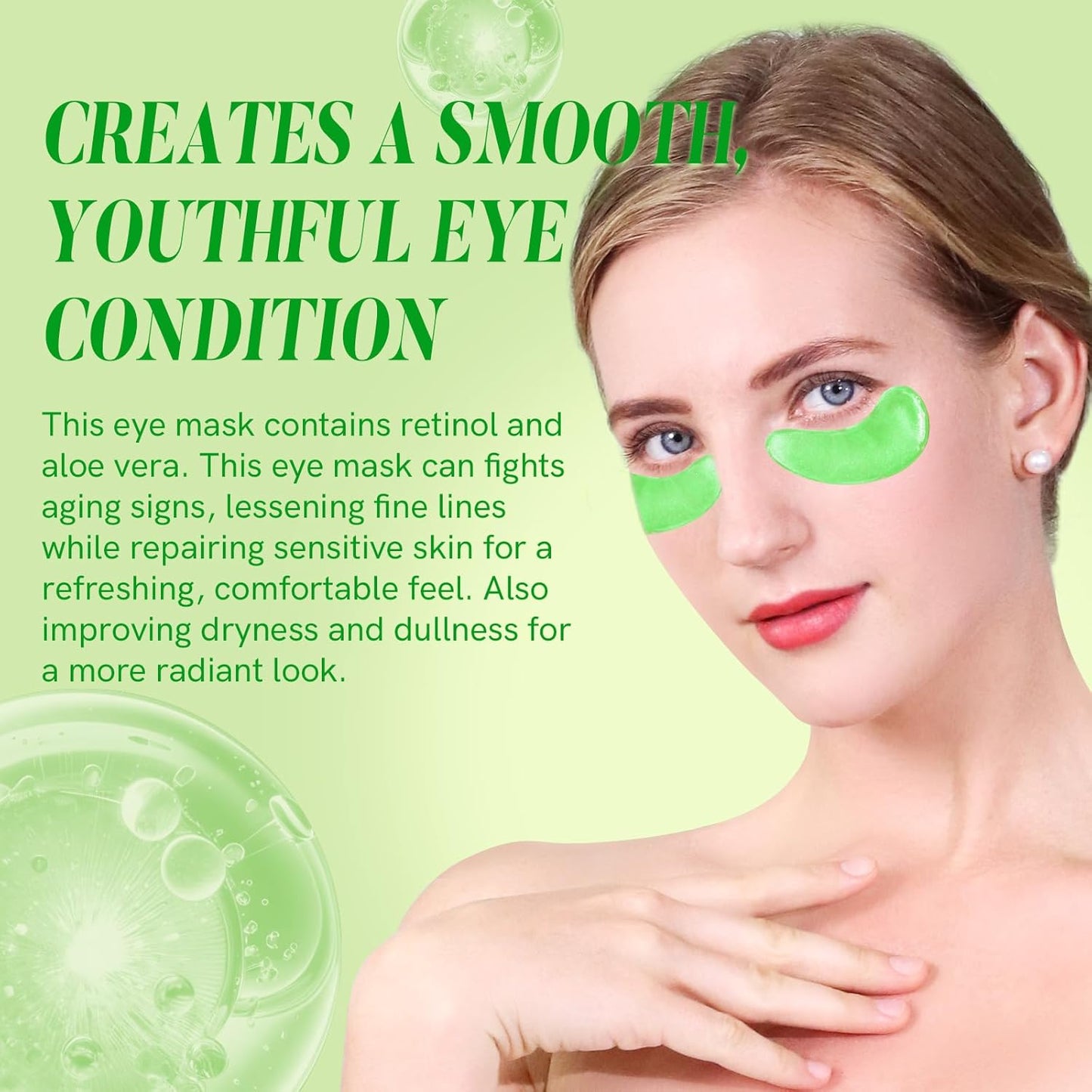 PEAUAMIE Under Eye Patches with Retinol & Aloe Vera 30 Pairs