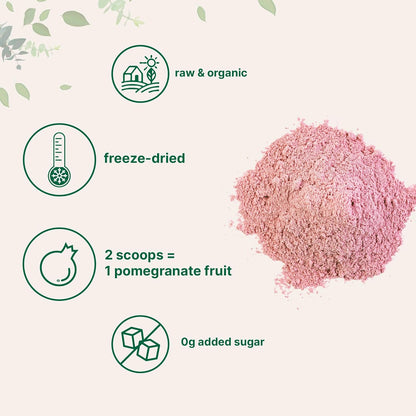 Organic Pomegranate Juice Powder 1lb – 100% Natural Fruit Powder for Smoothies, Drinks & Beverages