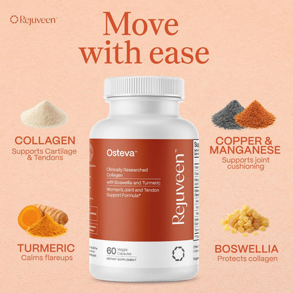 Osteva Joint Support Collagen Turmeric Boswellia Capsules 60 Count