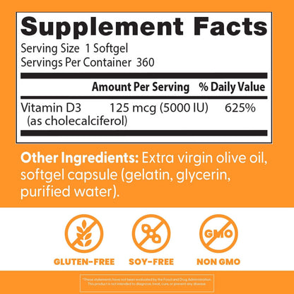 Doctor’s Best Vitamin D3 (360 Softgels)