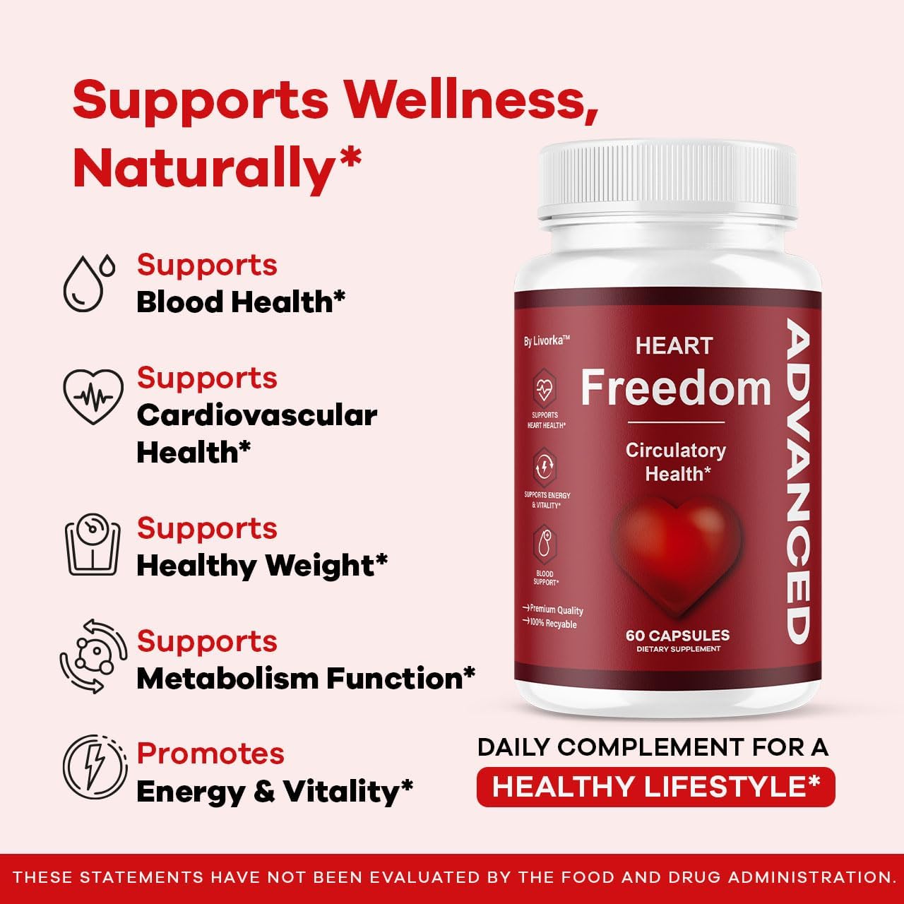 LIVORKA Heart Freedom Supplement Capsules 60 Capsules