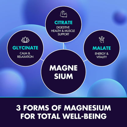 Magnesium Glycinate Citrate Malate Gummies 2150 mg Sugar Free Vegan Orange 60 Chews