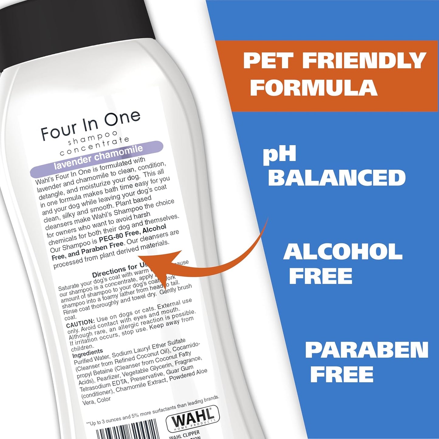 Wahl USA 4-in-1 Calming Dog Shampoo – Lavender Chamomile Scent, 24 Oz, Cleans & Conditions