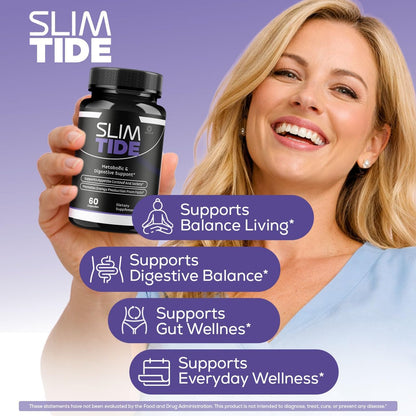 Slim Tide Advanced Weight Management Supplement Capsules 2 Pack 120 Count