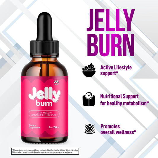 Jelly Burn Liquid Drops Supplement – 3 Pack, 90 Servings