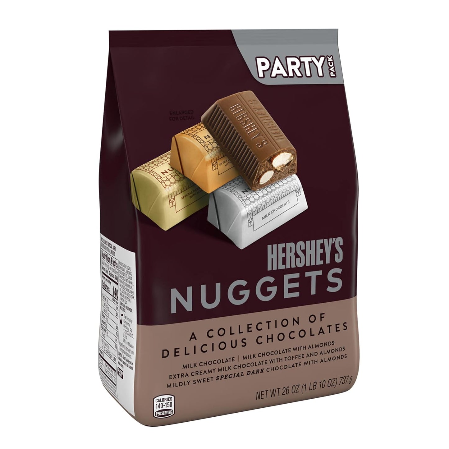 Hershey’s Nuggets Assorted Chocolate Candy Party Pack 26 oz