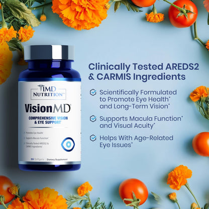 1MD Nutrition VisionMD Eye Vitamin CARMIS – Lutein & Zeaxanthin Eye Health Supplement, 30 Softgels