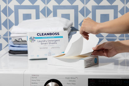 Clean Boss Laundry Detergent Sheets Smart Lavender Scent 60 Sheets 120 Loads
