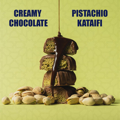 Lovetta Dubai Chocolate Bar Pistachio Knafeh – Luxury Milk Chocolate with Pistachio Cream & Kataifi Filling, 1 Pack