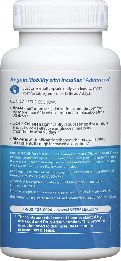 Instaflex Advanced Joint Support Supplement Capsules with UC-II Collagen 60 Count