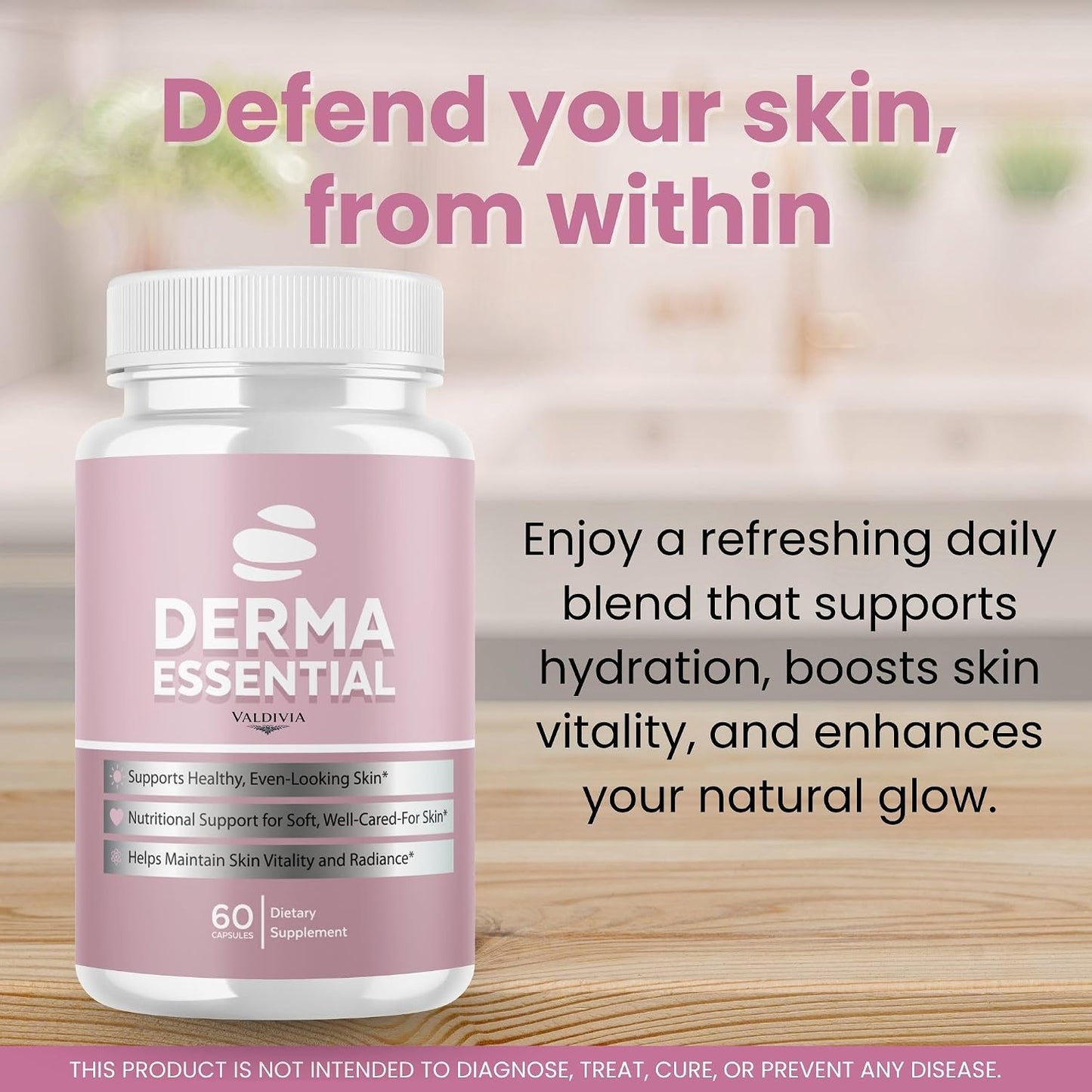 Derma Essentials Health & Wellness Supplement Capsules 2 Pack 120 Count