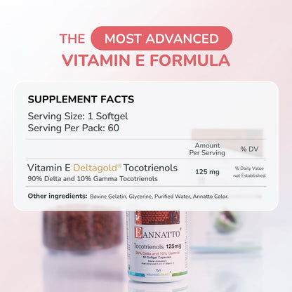 Wellness Extract Annatto Tocotrienols Vitamin E 125 mg Softgels 60 Count