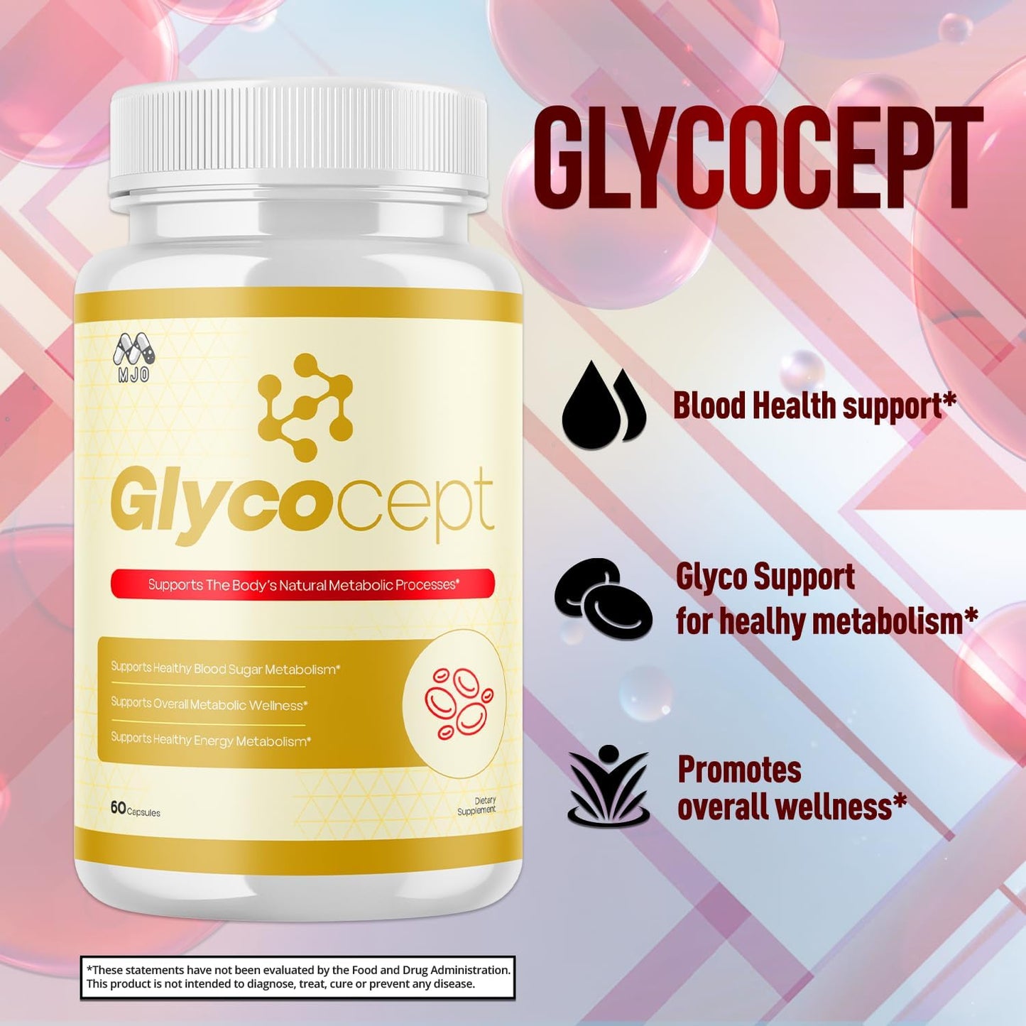 Glycocept Capsules Multivitamin Supplement 3 Pack 180 Capsules