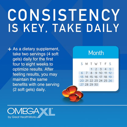 OmegaXL Joint Support Supplement with Green Lipped Mussel Oil 60 Softgels