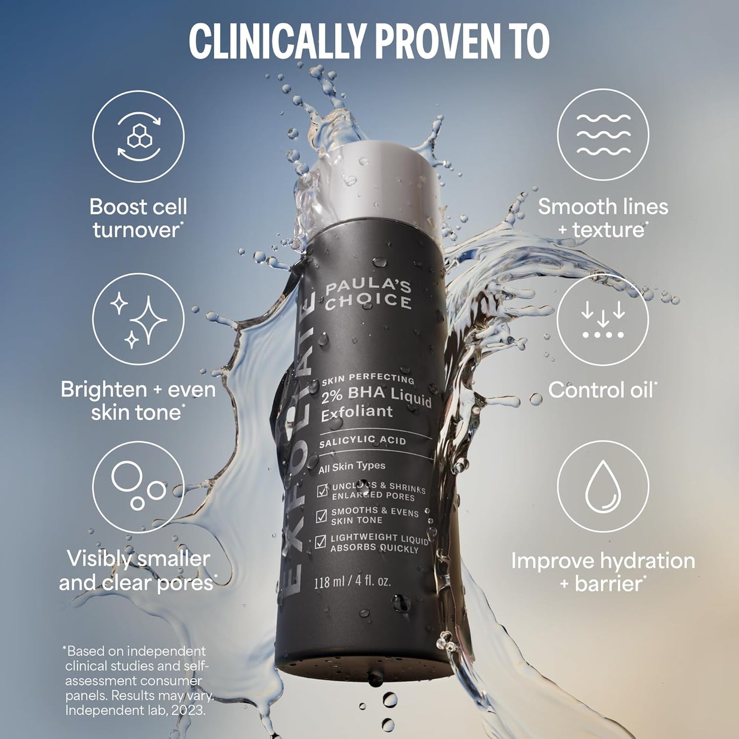 Paula’s Choice Skin Perfecting 2% BHA Liquid Exfoliant – Salicylic Acid, Fragrance-Free, 118 ml