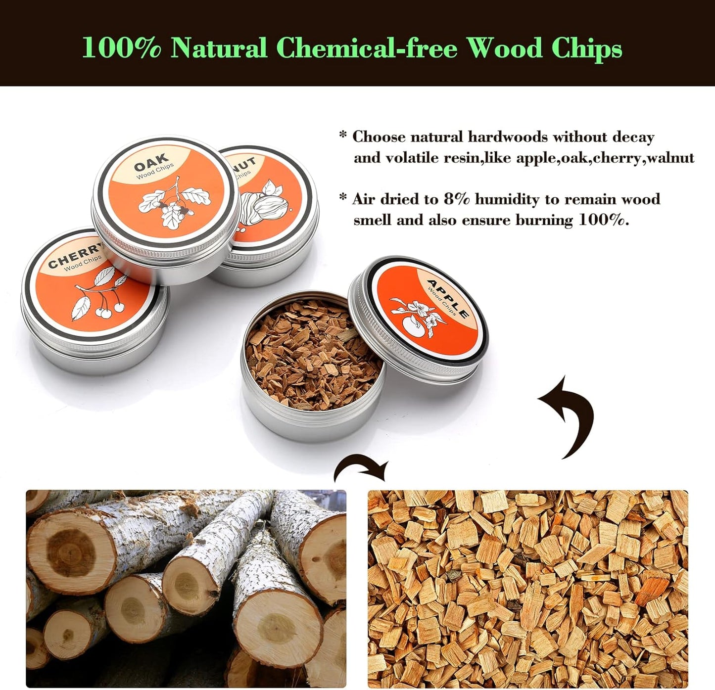 Cocktail Smoker Kit with Wood Chips Whiskey Drink Smoker Set