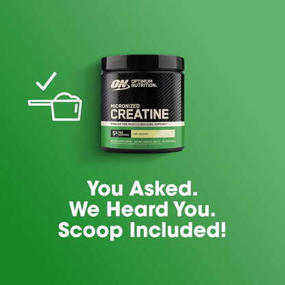 Optimum Nutrition Micronized Creatine Monohydrate Powder Unflavored 60 Servings