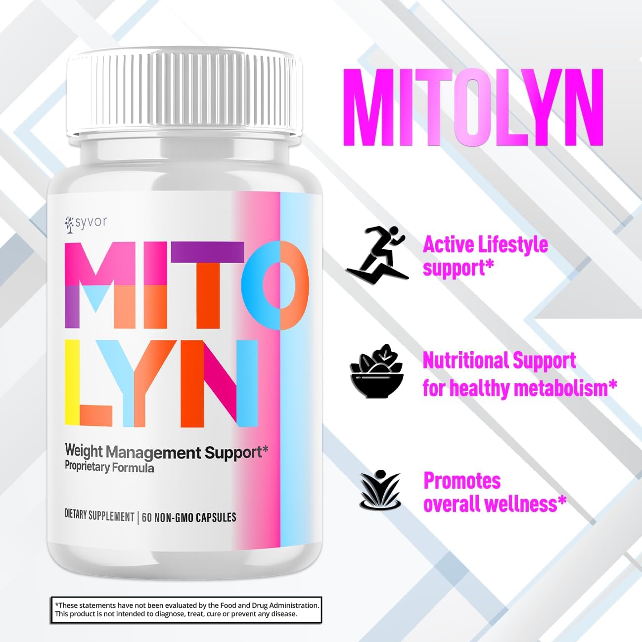 Mitolyn Purple Peel Capsules Keto Support Energy & Wellness 60 Count