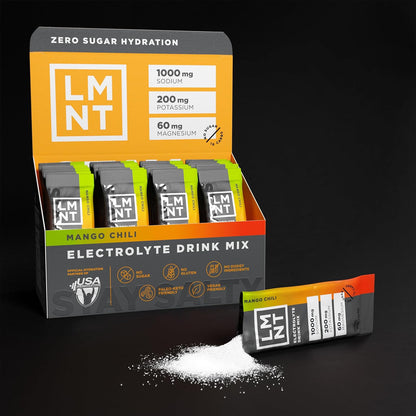 LMNT Zero Sugar Electrolytes Mango Chili Salt Drink Mix 30 Count