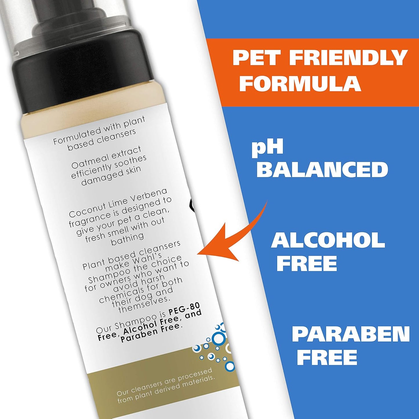 Wahl Pet Friendly Waterless No Rinse Shampoo Coconut Lime Verbena 7.1 oz