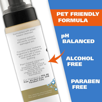 Wahl Pet Friendly Waterless No Rinse Shampoo Coconut Lime Verbena 7.1 oz