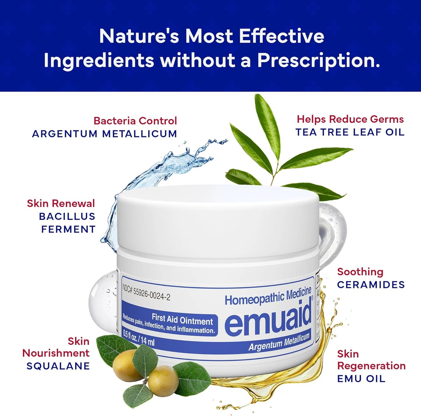 emuaid Ointment for Eczema & Psoriasis Relief – Reduces Itching, Pain & Swelling, Steroid-Free, 2oz