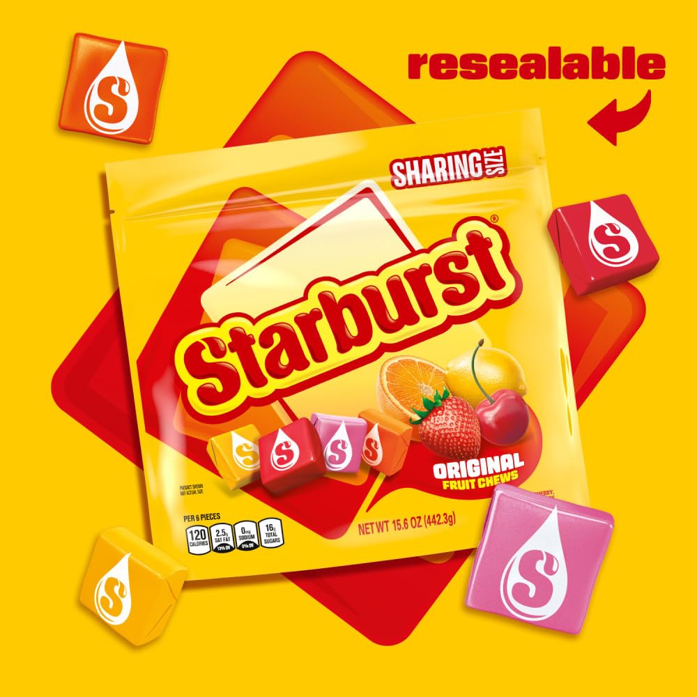 STARBURST Original Fruit Chews Candy 15.6 oz Sharing Size Bag