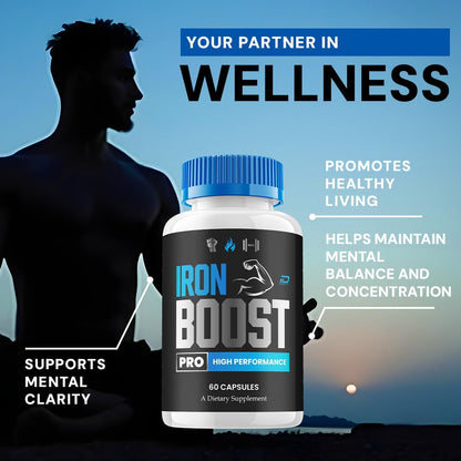 Iron Boost Pro Capsules Health Support Supplement 2 Pack 120 Capsules