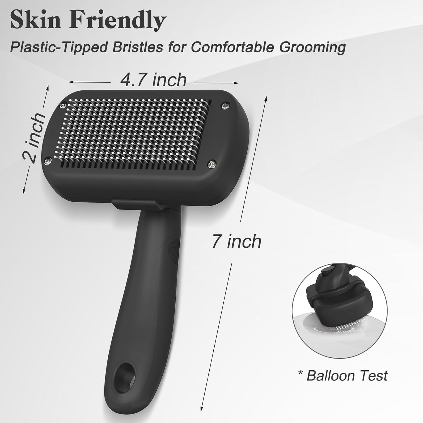 Swihauk Self-Cleaning Slicker Brush for Dogs & Cats Black