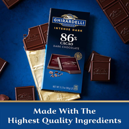 Ghirardelli Premium Dark Chocolate Bar 86% Cacao 3.17 oz