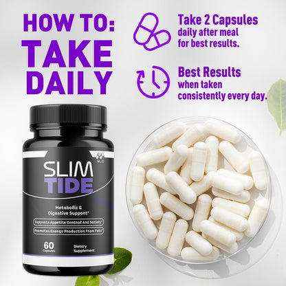 Slim Tide Weight Management Supplement Capsules 60 Count