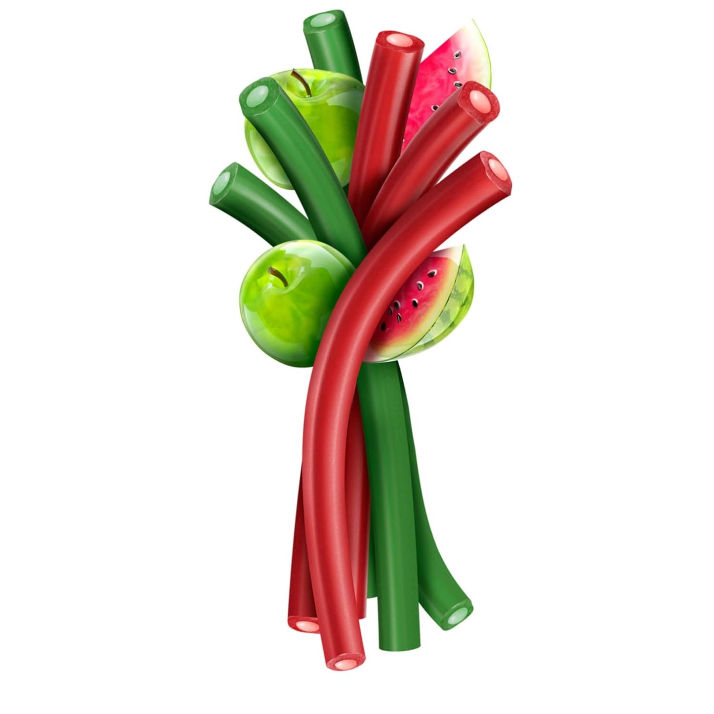 JOLLY RANCHER Watermelon & Green Apple Candy Ropes 6 oz Bag