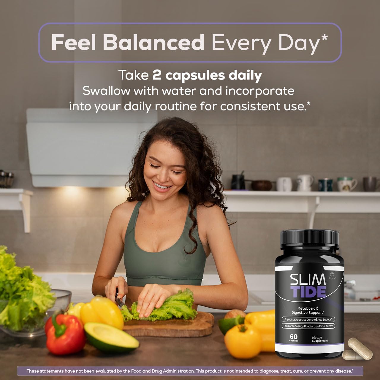 Slim Tide Advanced Weight Management Supplement Capsules 2 Pack 120 Count